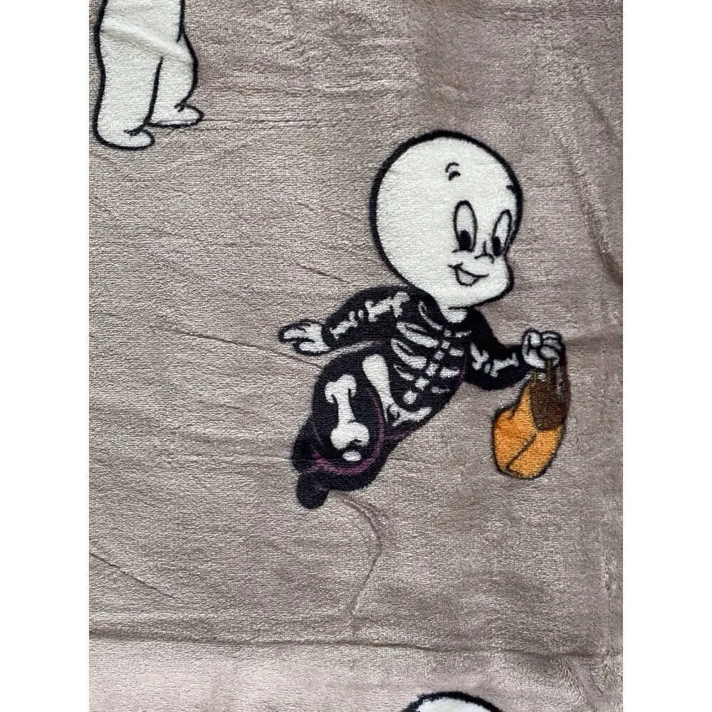 Casper The Friendly Ghost Plush Soft Blanket Throw 50x70” Halloween Costumes NEW
